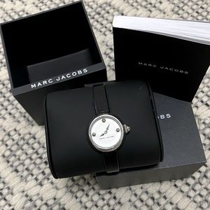Marc Jacobs genuine leather watch, black, small, authentic